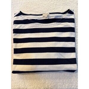 J.Crew Long-Sleeve Blue/Wht Striped Everyday Tee Sleeves LgtBlue/White Striped L
